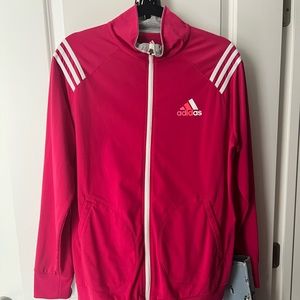 Adidas 3 Stripes Track Top, Pink, XL